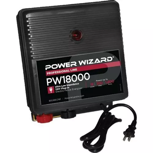 Power Wizard Pw18000 Plug-in Electric Fence Charger 18 Joule Output
